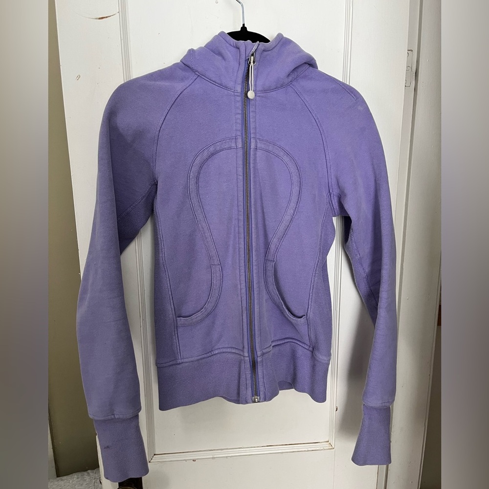 Lavender lululemon scuba hoodie jacket, size 4